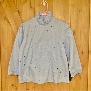 embellished mock neck top NWT